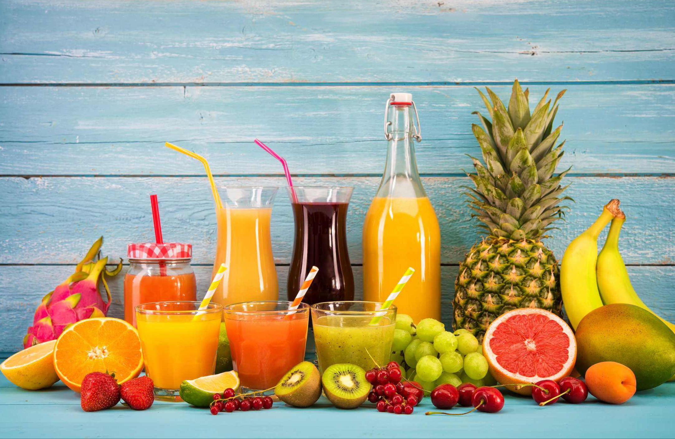 Freshly pressed juices and smoothies